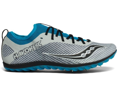 Tenis Saucony Havok XC 2 Spike Hombre Zapatos de competición Gris / Azules México MX-960-QJ